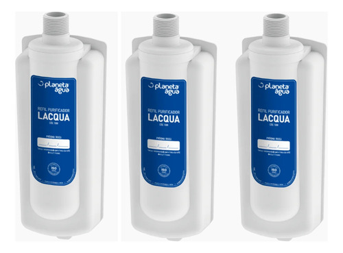 Kit 3 Refil Planeta Água Lacqua Compatível  Latina P355