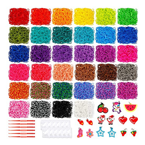 Kit Banditas De Goma +1500 Hacer Pulseras Niños Manualidades