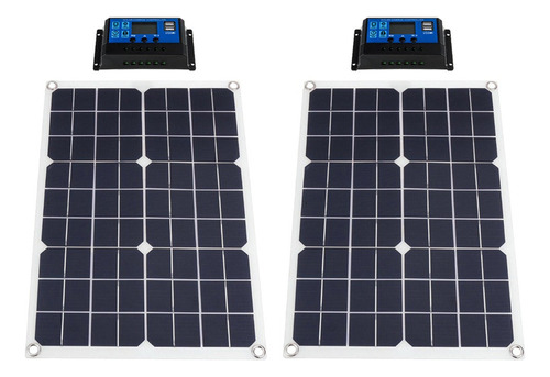 . 2pc 20w Kit De Panel Solar 10 Amp 12v / 24v Controlador De