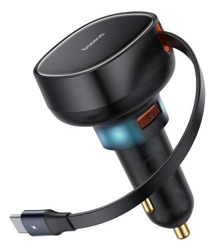 Cargador De Coche Usb C, Cargador De Coche Retráctil Baseus