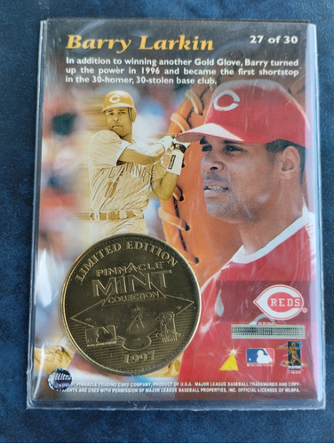 1997 Pinnacle Mint Collection Barry Larkin 27/30 