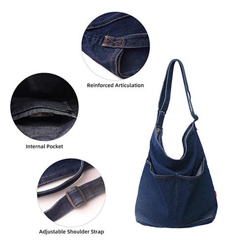 Bolso De Hombro Ligero De Mezclilla Suave Bolso De Mano