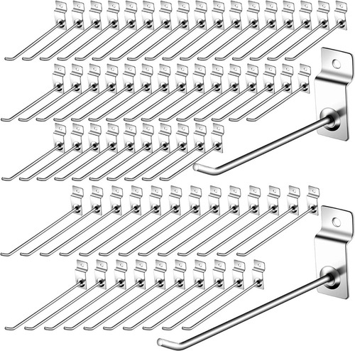 50 Ganchos Blíster 15cm  Para Panel  Ranurado Exhibipanel 