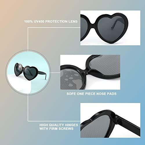Feisedy, Gafas De Sol Con Forma De Corazón Para Mujer, Gafas