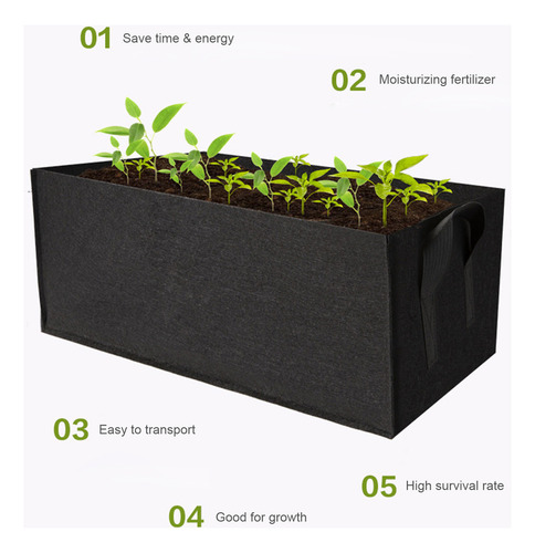 K Maceta Rec Garden Grow Bags For Verduras Y Hierbas