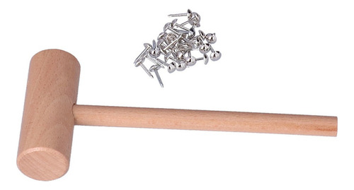 Thumbtack Puzzle Toys Wooden Knocking Hammer Knocking Games
