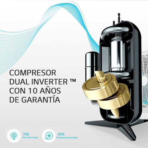 Aire Acondicionado LG Inverter Art Cool 5200w Gris