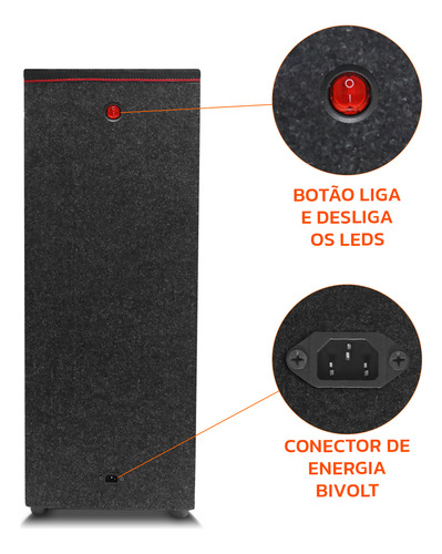 Caixa De Som Bob Residencial Shutt 1260w Completa + Módulo