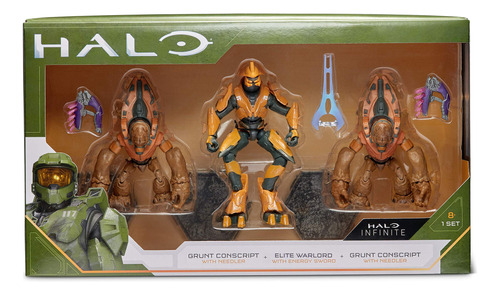 Halo Paquete De 3 Figuras De Villano De 4 Pulgadas  Elite Wa