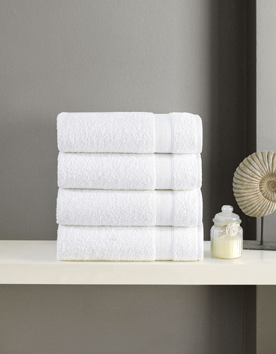 Toallas De Baño Blancas Secado Rápido Alta Absorción Algodón