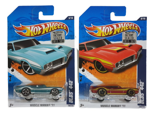 2 Hot Wheels Olds 442 2011 109/244 Original Y Variante