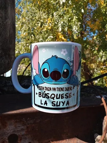 Taza Ceramica Importada Stitch No Toques Mi Taza