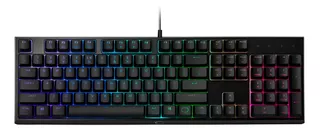 Teclado gamer Cooler Master MK Series MK110 QWERTY español latinoamérica color negro con luz RGB