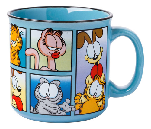 Taza De Café Camper De Cerámica Con Personajes De Cuadrícula