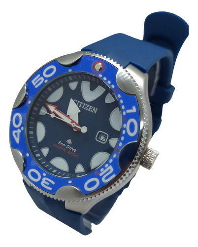 Relógio Citizen Orca Aqualand Premium Correia Azul Bisel Azul Fundo Azul
