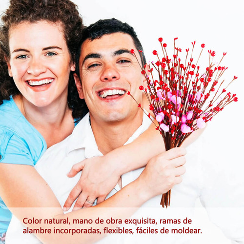 5pzs Flores Artificiales Ramo Flor Decoracion Hogar Valentín