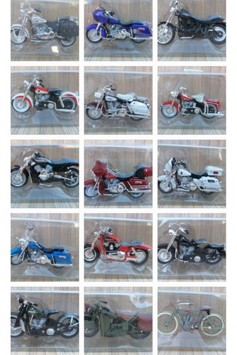 Lote De 15 Motos Harley Davison Escala 1/18 ( Sin Detalles )