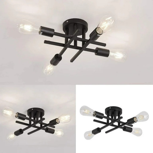 Lámpara De Techo Moderna Ajustable 4 Ampolletas Led