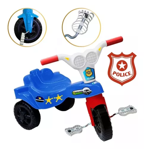 Velotrol Triciclo Motoca Motinha Tico Tico Infantil - Azul