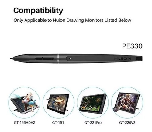 Pluma Huion Pe330 Stylus Kamvas Gt-191 Gt-221 Pro-gt156hd !!