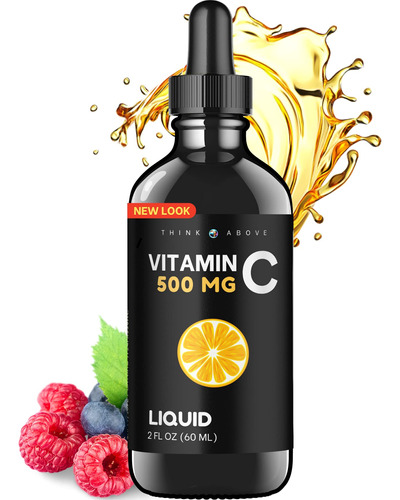 Gotas Lquidas De Vitamina C - 500 Mg De Alta Dosis, Para Adu