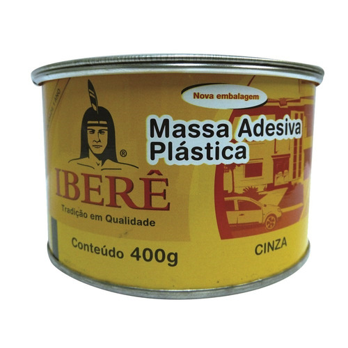 12 Massa Plastica Ibere 400g Cinza Com Catal C168882