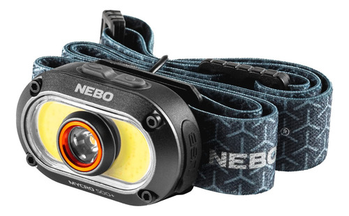Nebo Mycro 500+, 500 Lúmenes Led Recargable Por Usb, Foco Brillante Para Camping, Senderismo, Espeleología, Pesca Con Correa Ajustable Para La Cabeza Y Clip Para Gorra, Ipx4 Resistente Al Agua