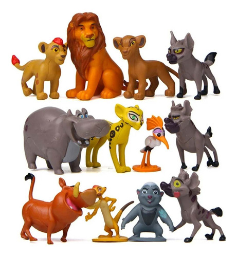 12 Figuras De Acción Decorativas De Lion King Toys, Regalos