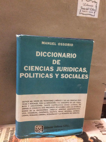 Diccionario De Ciencias Jurídicas Políticas Sociales Ossorio