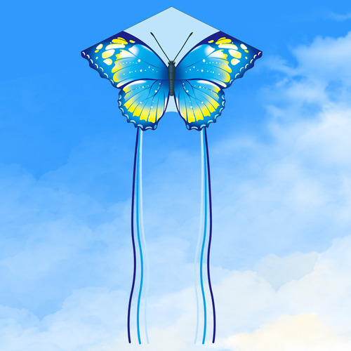 Cometa Mariposa De Caricatura Con Hilo Rojo De 100 M
