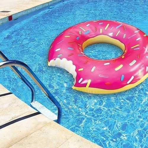 Imagen 3 de 3 de Flotador Inflable Donut Dona Mordida 120cm Piscina Playa