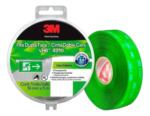 Fita Dupla Face 3m Transparente 19mm X 5m