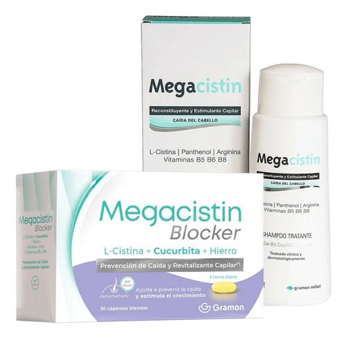 Combo Megacistin Blocker X 30 + Megacistin Shampoo X 200 Ml