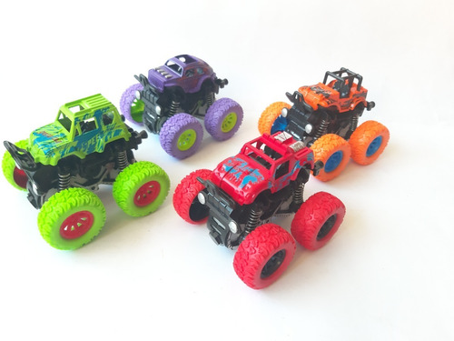 4pack Autos Monster Cars Colores A Friccion Escaladores