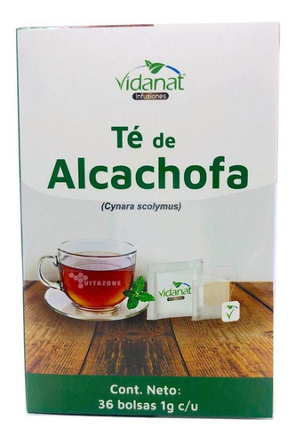 Imagen 4 de 4 de Té De Alcachofa 36 Bolsas Vidanat