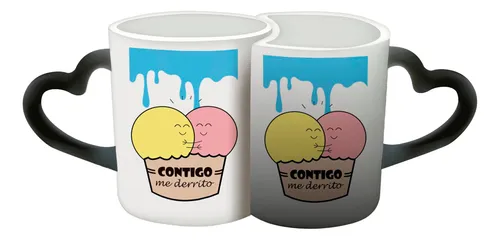 comprar Taza Personalizada Contigo Me Derrito Duo Pareja Mágica