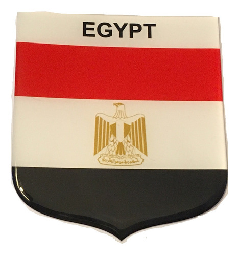 Adesivo Resinado Em Escudo Da Bandeira Do Egito