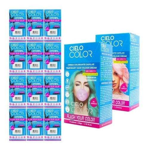 Otowil Cielo Color Kit Tintura Crema Fantasía 50g Caja X6 Un