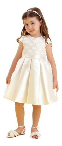 Vestido De Festa Petit Cherie Offwhite Celebration 21322 Br.