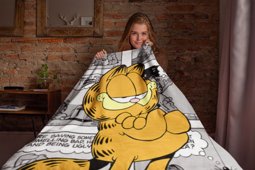 Jogo De Lençol Solteiro 2 Peças Garfield Quadrinhos O Gato