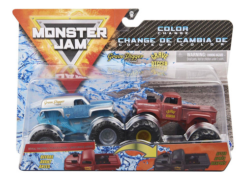 Monster Jam 2020 Cambio De Color 1:64 Escala 2 Pack Grave Di