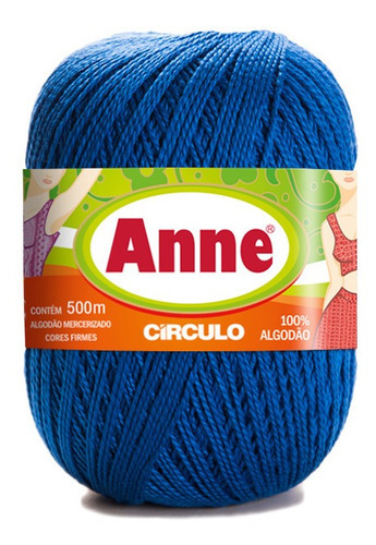 Linha De Crochê Anne Novelo 500m Tricô Variação De Cores Cor 2829 - Azul Bic