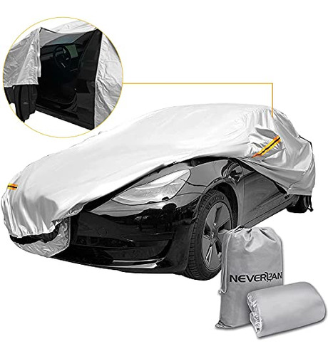 Para Tesla Model 3 Car Cover Impermeable All Weather Pr...