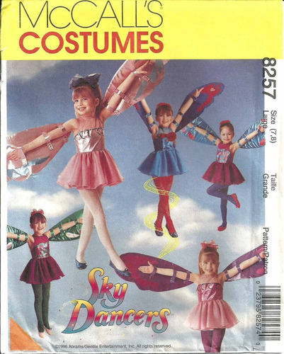 8257 Mccalls  Patron Costura Para Niña Sky Dancer Costume 8