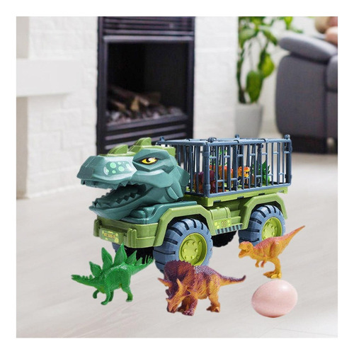 Juego De Juguetes Con Carrito De Transporte De Dinosaurios