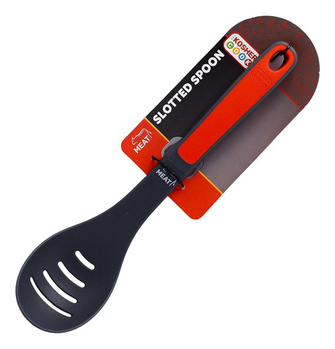 La Cuchara Ranurada Roja De Carne Kosher Cook, Mezcla De Sil