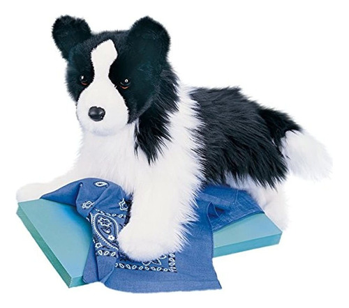 Peluche Con Diseño De Perro, Color Negro-blanco, 16.0in