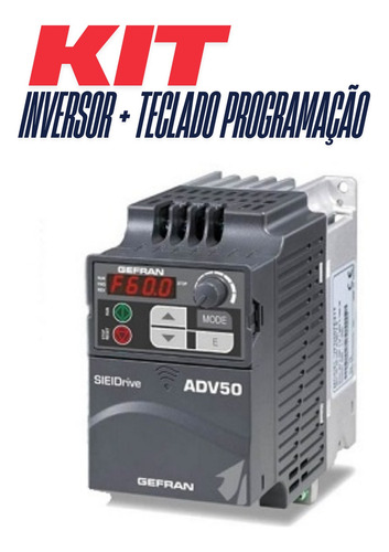 Inversor De Frequência Gefran Adv50 380/480v 0,5cv + Teclado