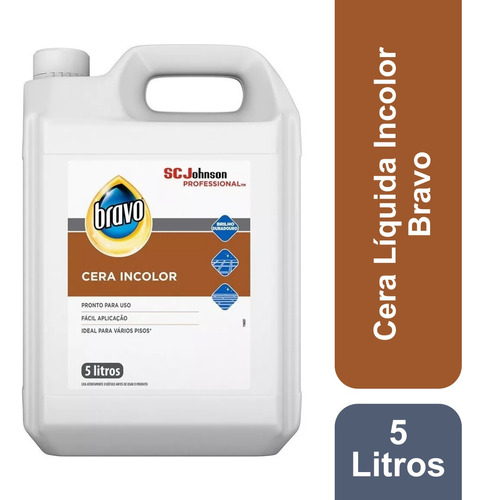 Cera Líquida Bravo Classic Incolor Galão 5 Litros