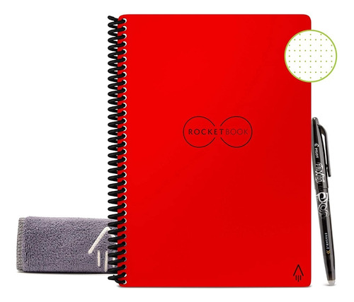 Cuaderno Inteligente Rocketbook Ejecutivo Core Everlast Rojo